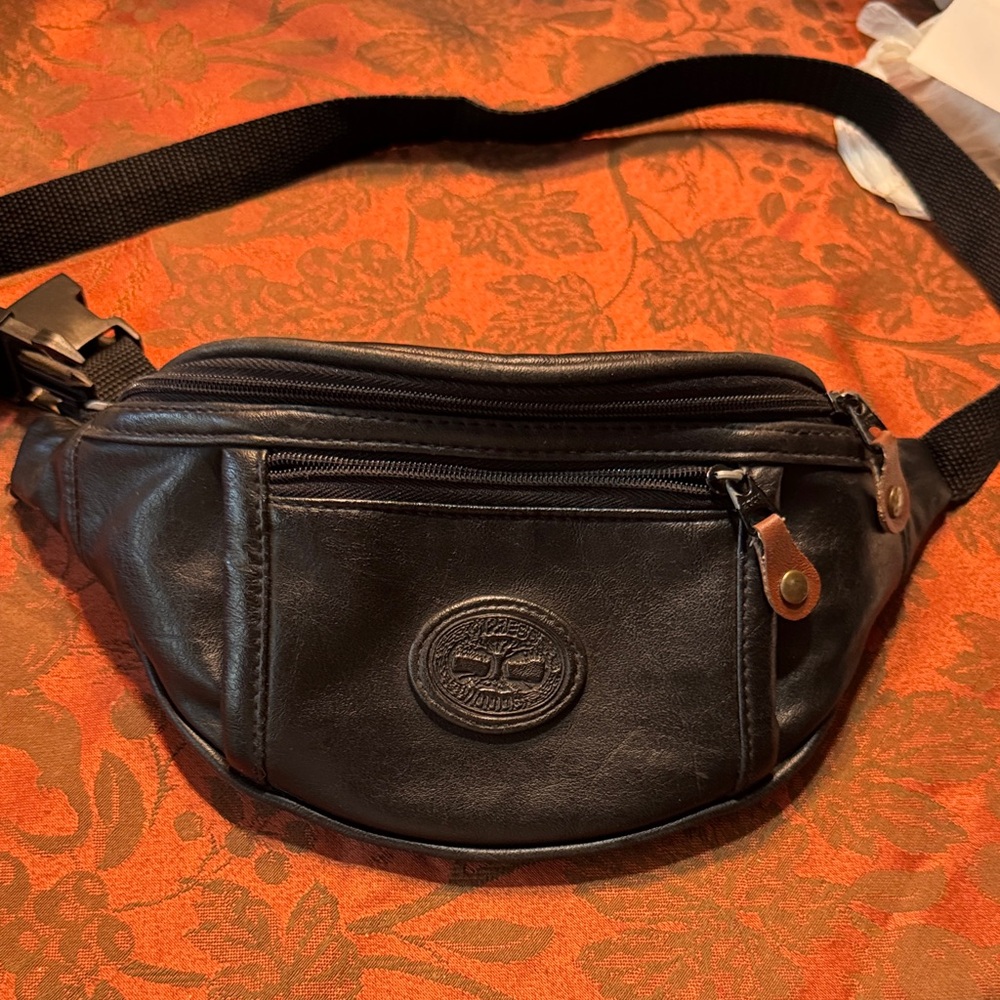 Black Leather Waist Bag Great Condition